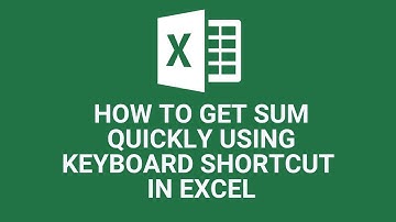 How to get SUM quickly using keyboard shortcuts in #EXCEL