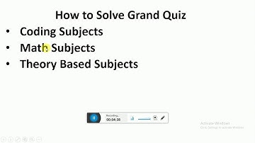 How To Attempt Grand Quiz Of Any Subject?