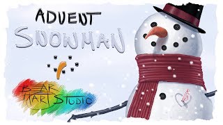 Advent Snowman - Time Lapse - Digital Painting