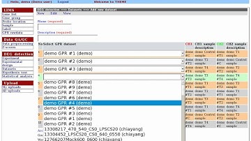 THEME demo video #12: adding datasets