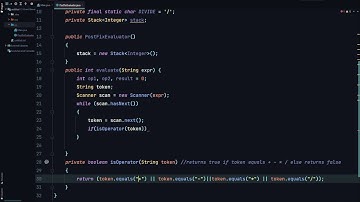 Java Stack Collection - Post Fix Expression Evaluator