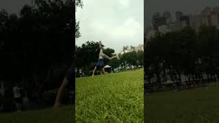 Cartwheel side flip (slow motion)