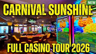 Carnival Sunshine Casino ! Full Tour All Slots & Table Games ! 