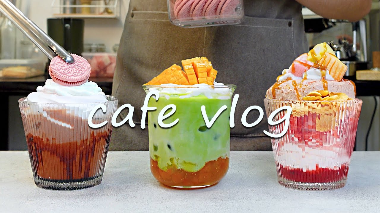 🍂Cafe Vlog Collection/Cozy Drink Recipes for Fall🍑Cafe Vlog/ASMR/카페브이로그/no bgm