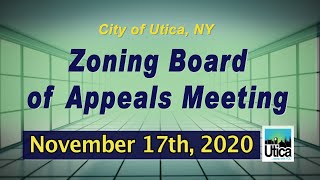 Zoning Board of Appeals Meeting  November 17th, 2020