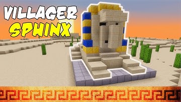 Minecraft Villager Sphinx Statue Tutorial - Minecraft (How to Build)