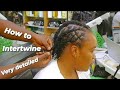How to Intertwine Barrel Twist sections on Short Dreads / BEGINNERS FRIENDLY.