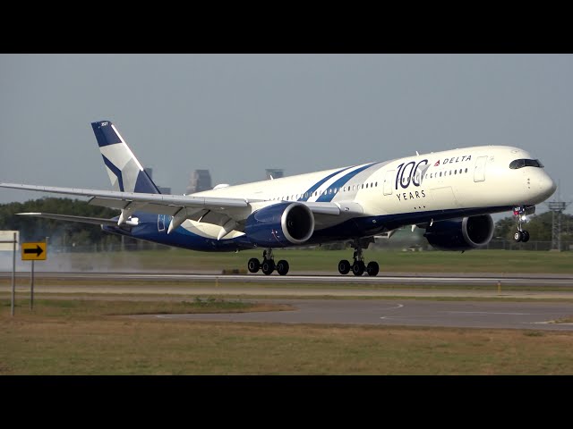 First Time at MSP Airport! Delta A350 100 Years Livery (N527DN