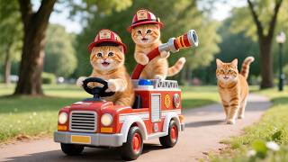 Mama Cat Trims Fur on the Farm and Makes Tiger Hat For Kittens At Home🐾🎩🐯