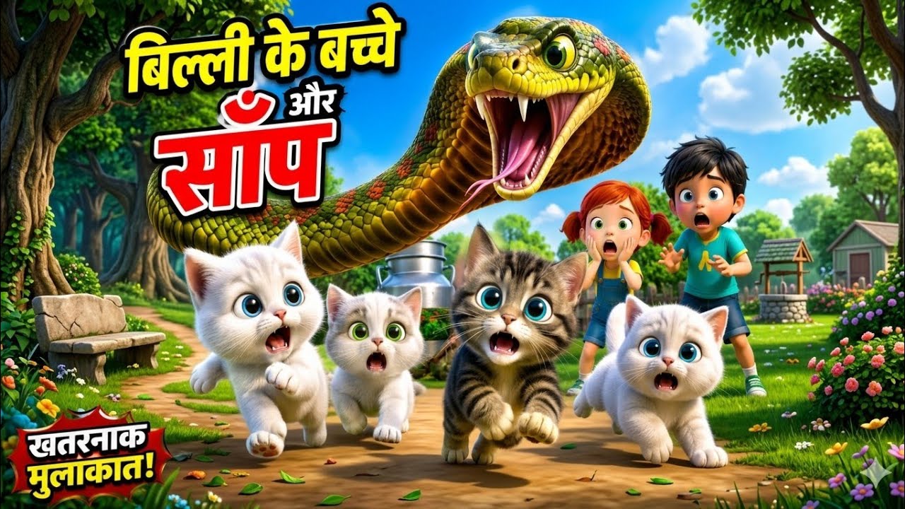 बिल्ली के बच्चे और साँप की मजेदार लड़ाई 😂 | Pagal Beta Cartoon Video ...