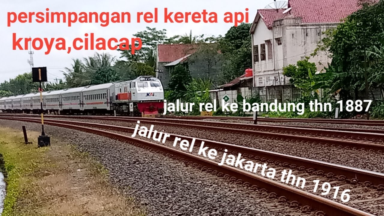 persimpangan jalur kereta api kroya,cilacap,pemisah jalur purwokerto