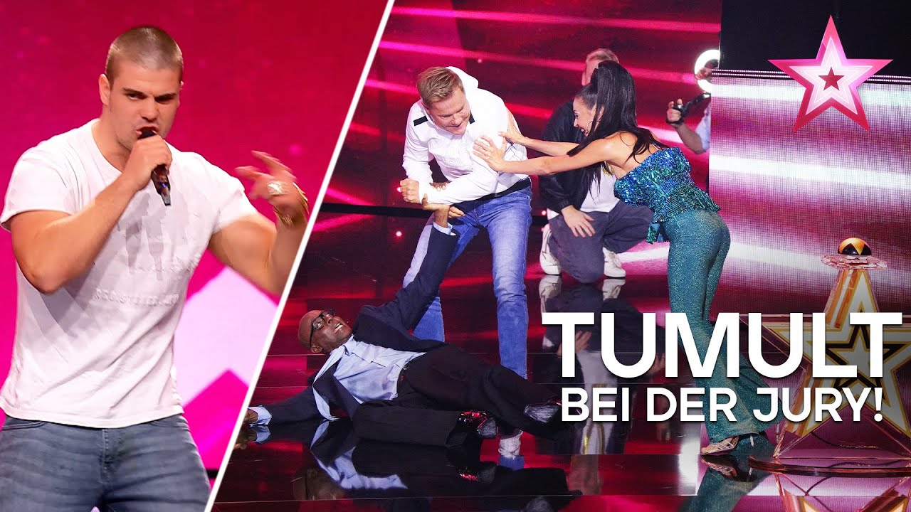 Deutsch Rapper Kevin Jury-Tumult beim Auftritt von Rapper Kevin 🎤🤩 | Das Supertalent 2024 ...