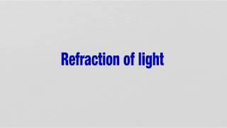 Refraction of light