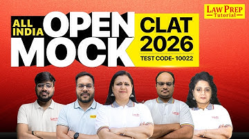 CLAT 2026: All India Open Mock | Complete Paper Analysis | By Law Prep Tutorial