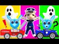 Little Cop Run Away From Real Ghosts and Crazy Rabbits | New Episodes | Animation for Children