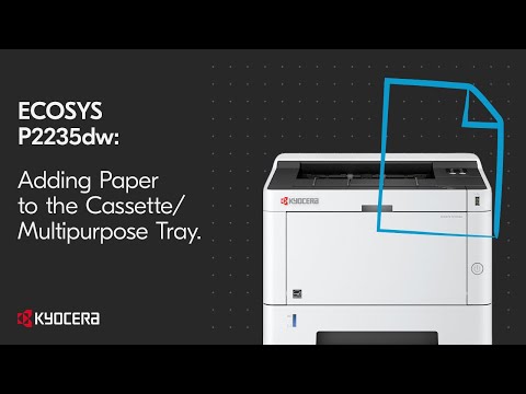 Kyocera M2235dw Adding Paper to the Cassette/Multipurpose Tray