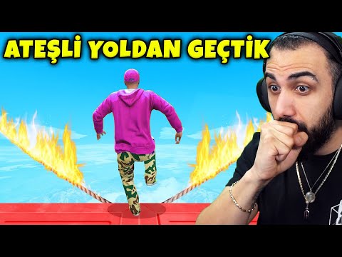 ATEŞLİ YOLDAN YÜRÜDÜK!! 😱 BEYİN YAKAN PARKUR!! EKİPLE GTA V PLAYLIST | Barış Can