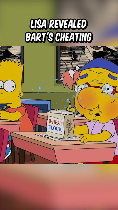 Lisa revealed Bart's cheating