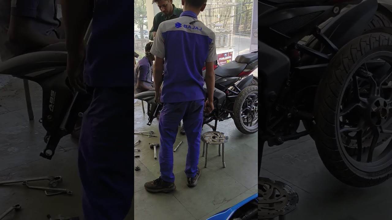 NS 200 handle left side pulling|| no solution || help me