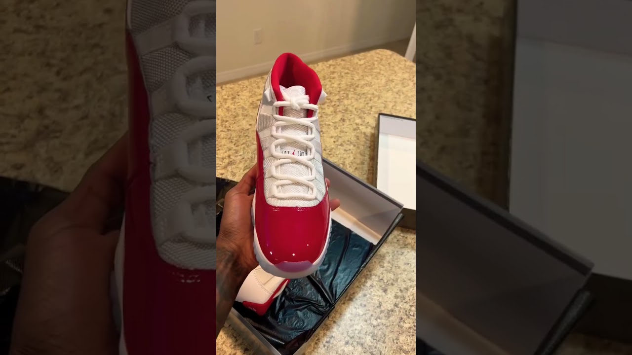 Quick look at Air Jordan 11 Cherry set to release December 10, 2022. 