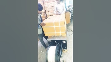 Same automatic strapping machine work #machine shine packaging||