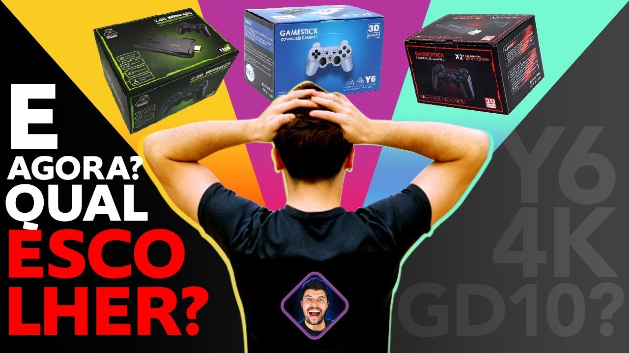 Qual o MELHOR GAME STICK para comprar? 4K LITE, GD10 OU Y6? REVIEW COMPLETA