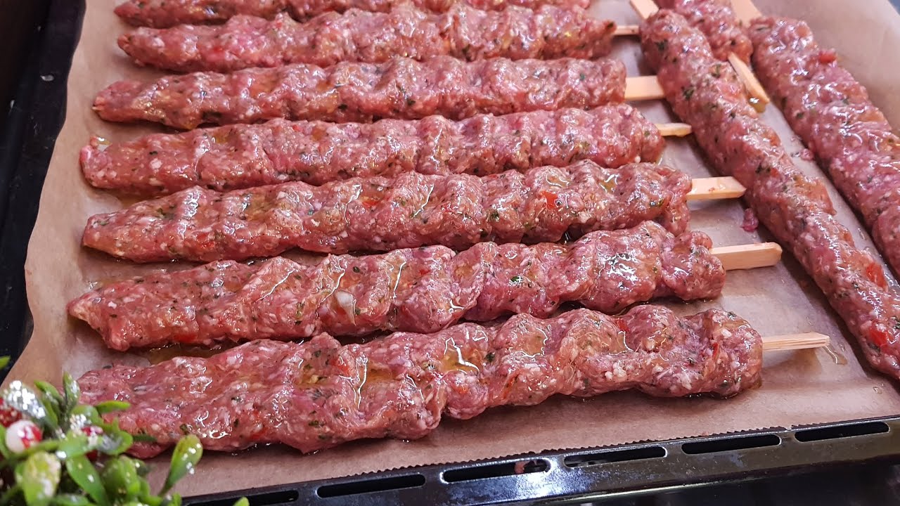 كباب مشوي بالفرن باروع تتبيله وطعم ونكهه مميزه