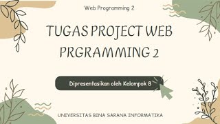 Presentasi  UAS Web Programming 2 Semester 3