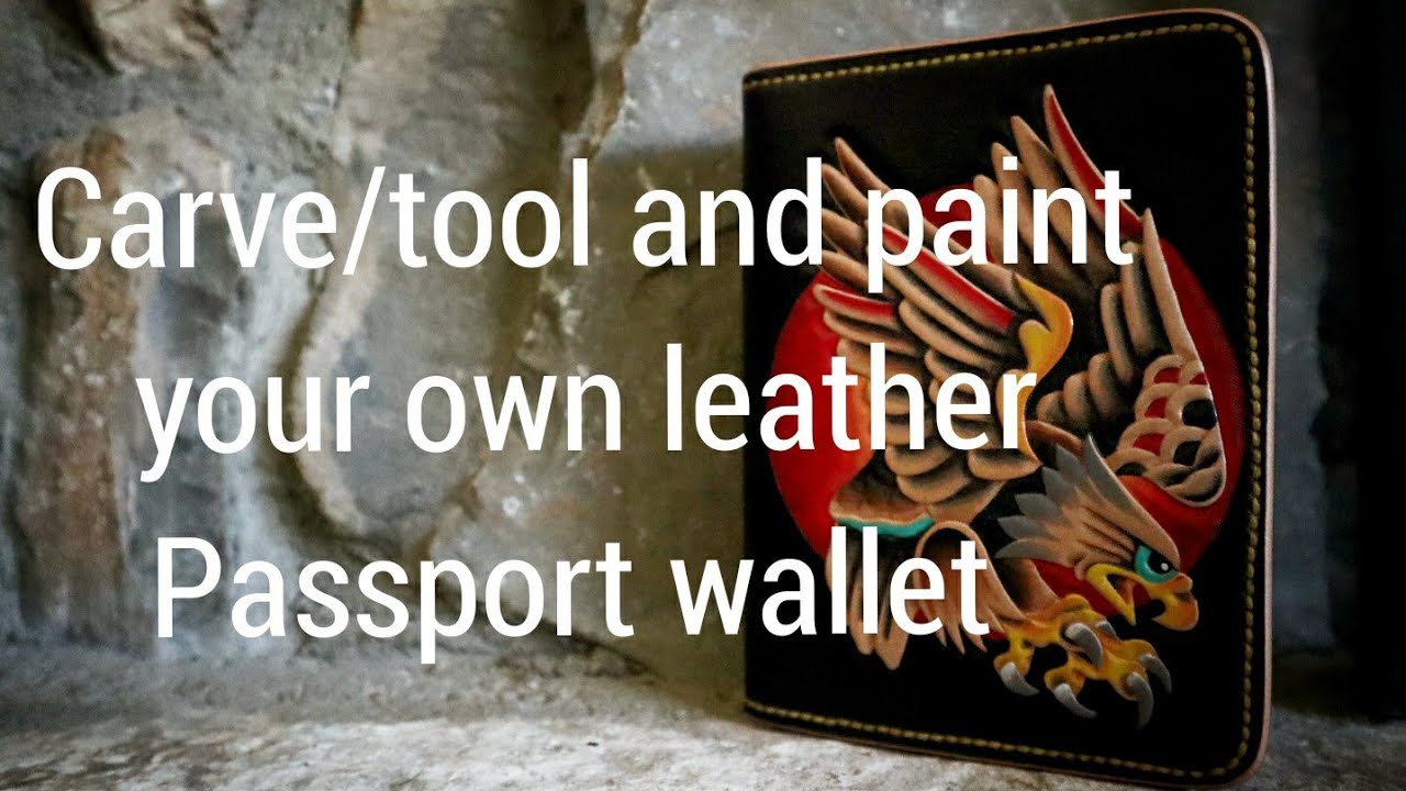 Leather craving/tooling traditional eagle.