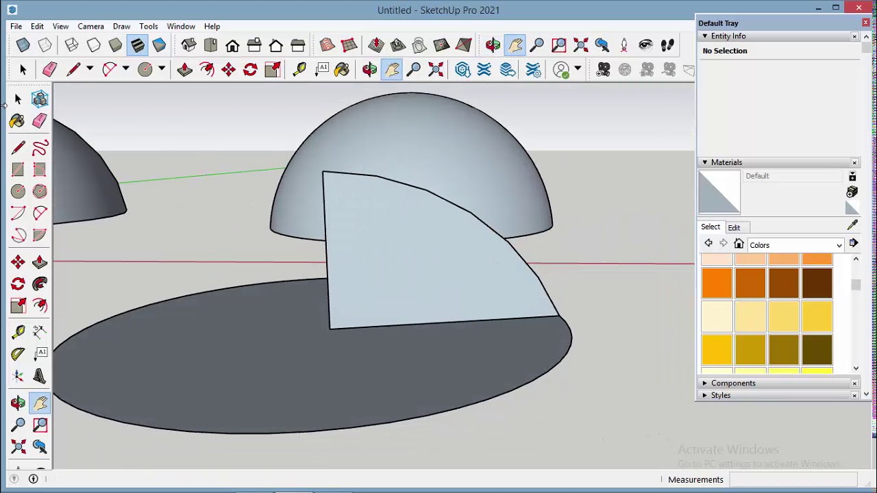 How to make a dome shape in sketchup dome shape draw Civil