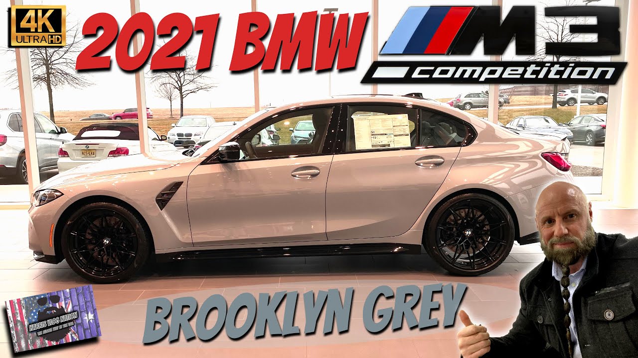 2021 BMW M3 Competition G80 Brooklyn Grey in 4K