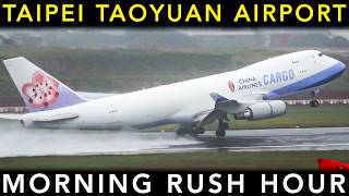 SUPER BUSY Plane Spotting at TAIPEI TAOYUAN AIRPORT🇹🇼 | Landing & Takeoff | Morning RUSH HOUR