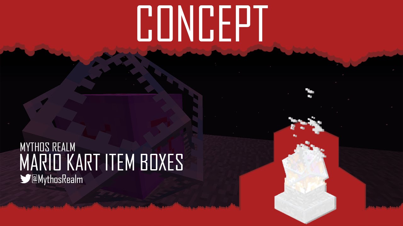 Minecraft Concept :: Mario Kart Item Boxes in Vanilla Minecaft