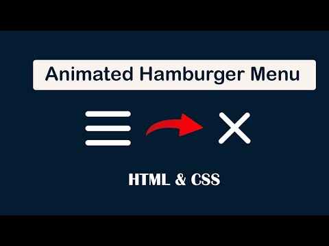 Animated Hamburger Menu Using HTML & CSS