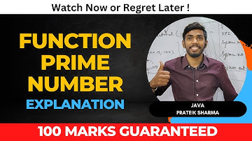 Function Prime Number Computer Class 10 ICSE ISC Java Programming
