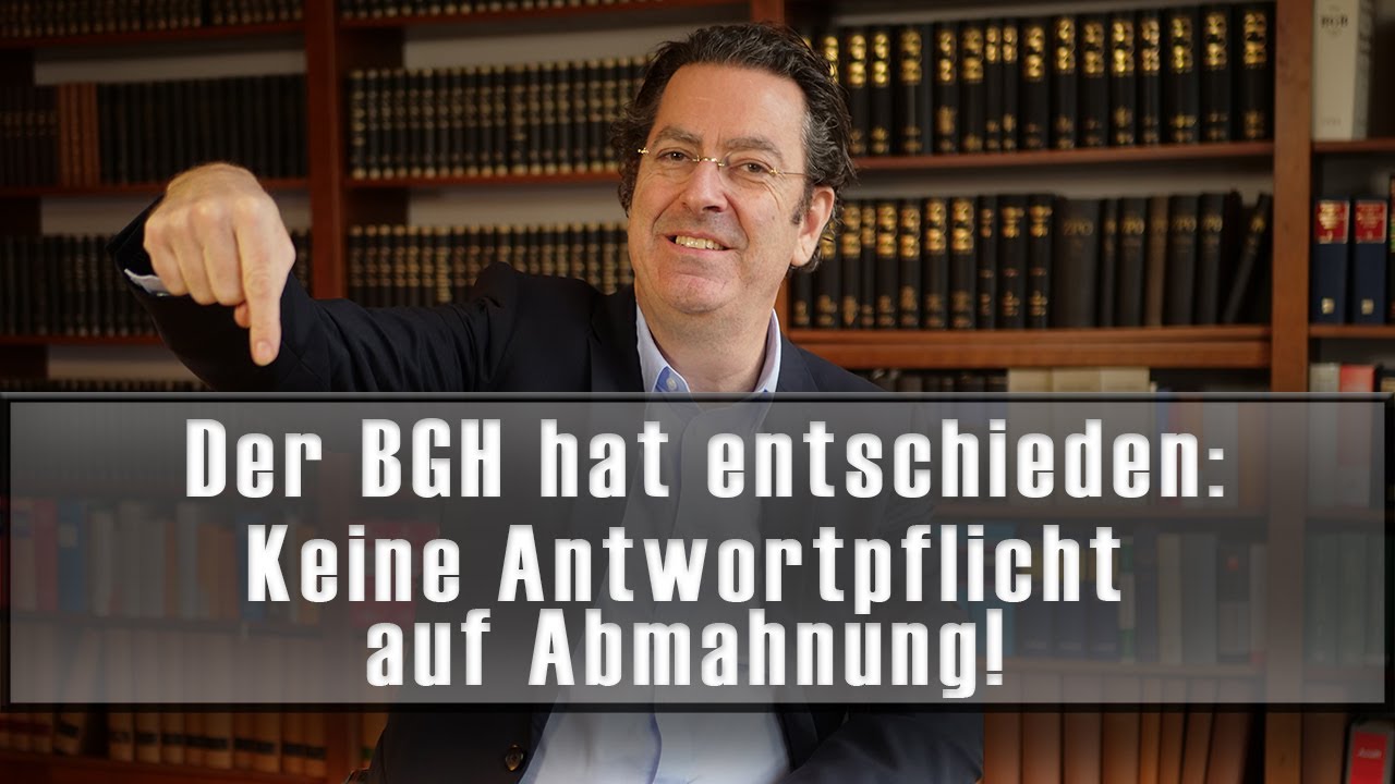 New Update BGH hat entschieden: Keine aussergerichtliche Antwortpflicht auf Filesharing Abmahnung!