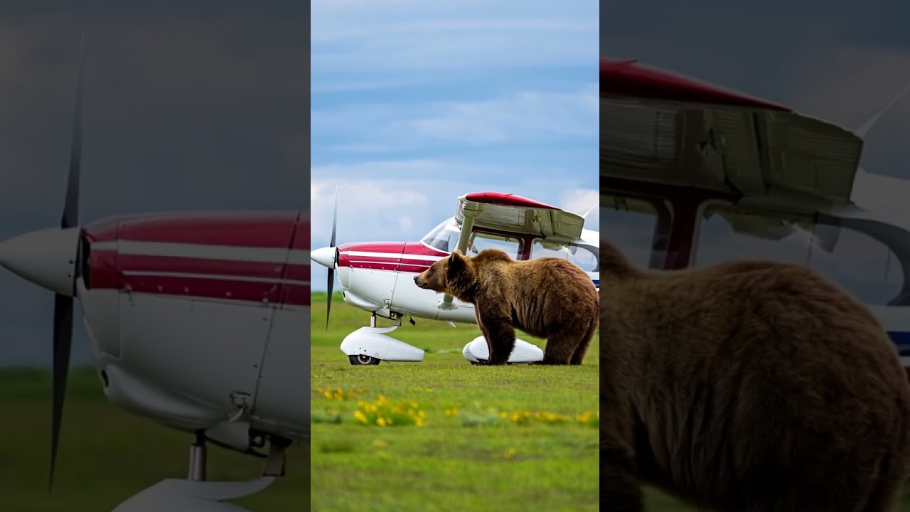 BEAR near this Airplane? REAL or AI? 