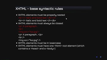 The XHTML, XML and XSLT course