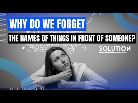Tip Of The Tongue Phenomenon | Why Do We Forget The Names Of Things ...