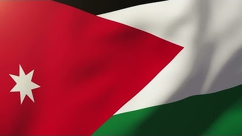 4K Jordan flag waving in the wind. Looping sun rises style. Animation loop Stock video