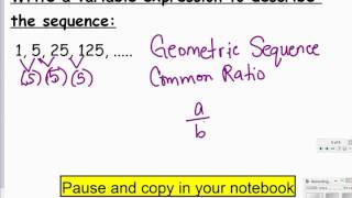 Lesson 51 variable expressions for sequences