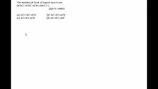 How to minimize a boolean expression (GATE 1999) Question