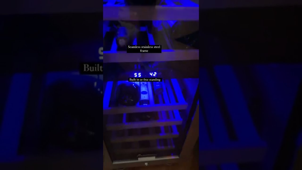 AOBOSI ‎JC85B 15 Inch Wine Cooler, 28 Bottle Dual Zone, Freestanding