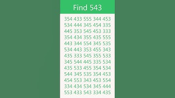 Only those with X-ray vision-like observation skills can uncover 543 within a challenging 5 secs