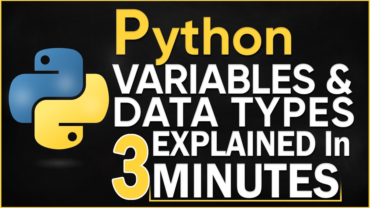 Python Variables and Data Types | Explained in 3 minutes with Examples ...