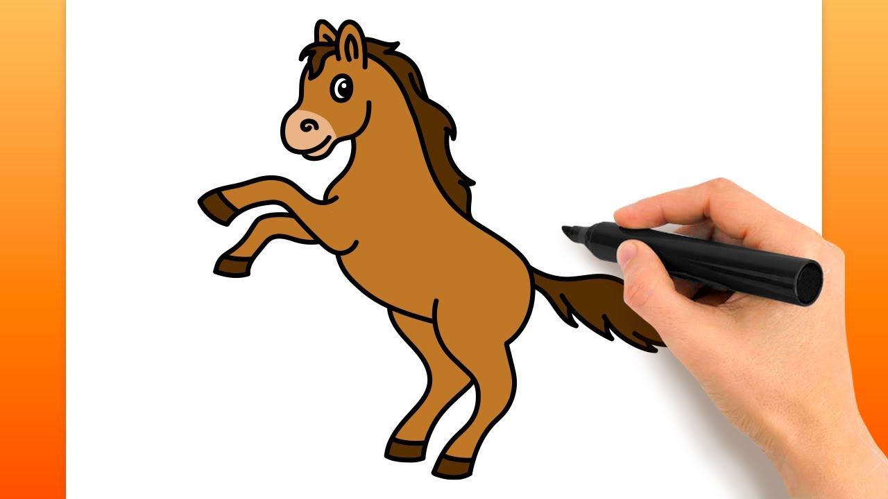 How-To-Draw-Horses  Dessin cheval facile, Comment dessiner un