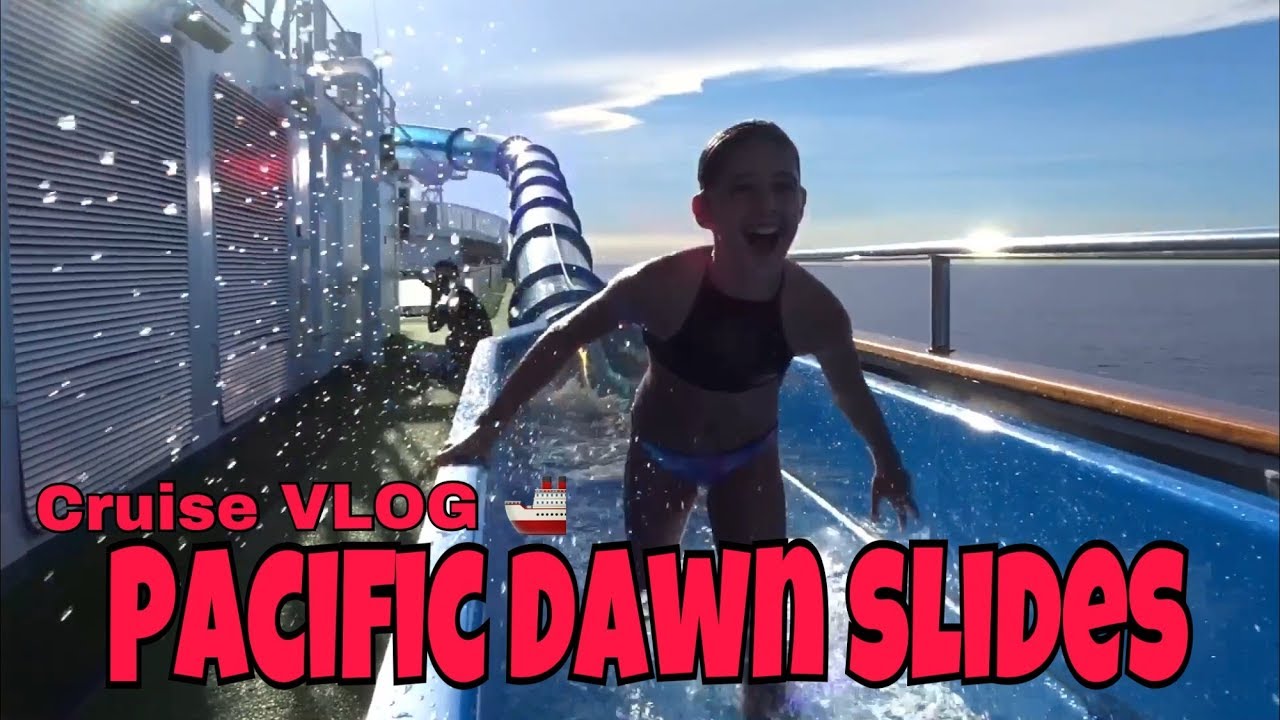 Cruise Vlog NEVER VLOG AGAIN........Review of the Pacific DAWN Waterslides on P and O Cruise