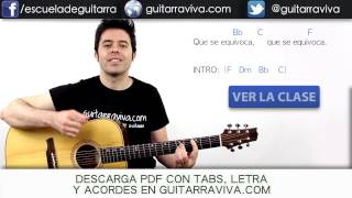 Video thumbnail of "Como tocar La Quinta Estación ME MUERO acordes de guitarra con letra TUTORIAL"