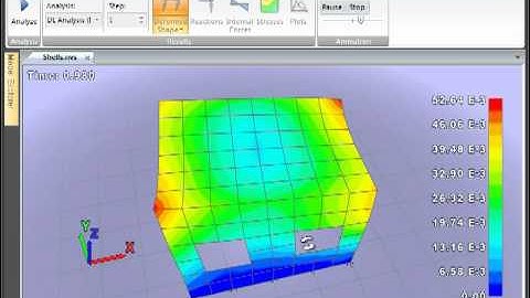 nvStructural (GUI for OpenSees) - Deformation contour