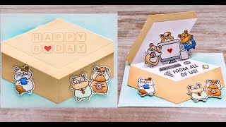 Pop-up Office Birthday Box Card